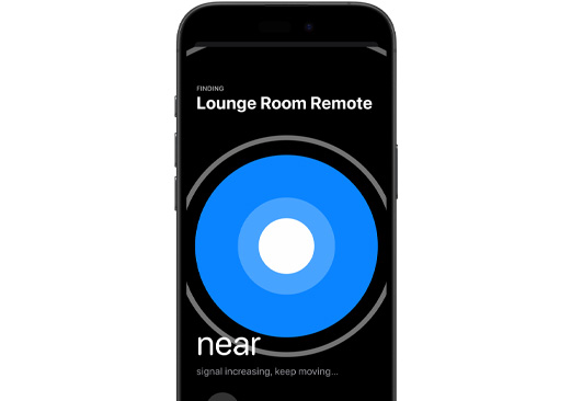 iPhone being used to find Siri Remote