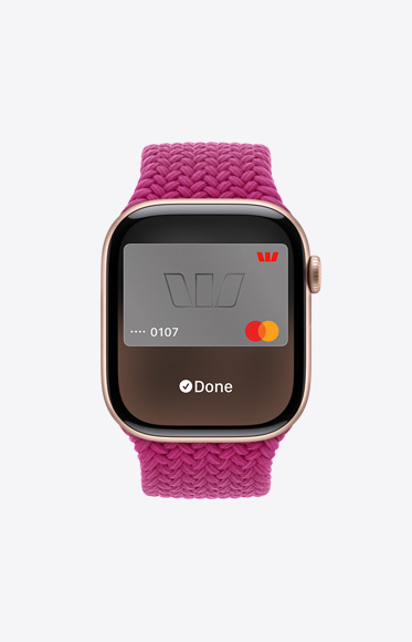 Apple Card being used through Apple Pay on Apple Watch Series 10.