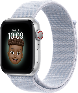Apple Watch SE, boîtier argent