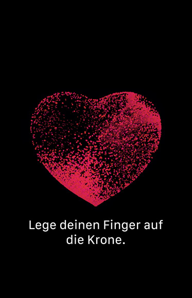 Ein EKG wird mit der EKG App gemacht.