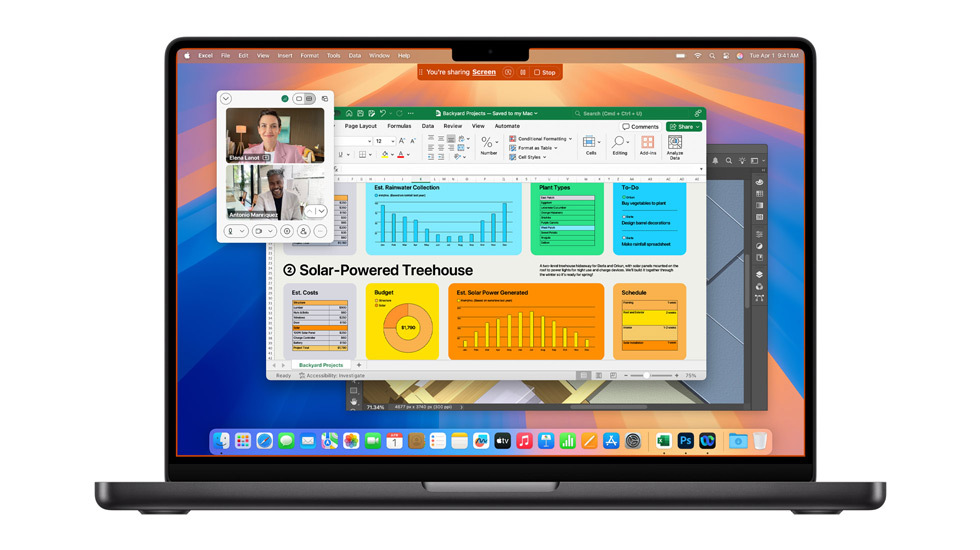 Een Mac-scherm met een aantal geopende apps, waaronder Zoom en Excel.
