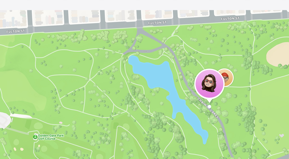 La app Encontrar muestra la ubicación de tus amigos en un mapa.