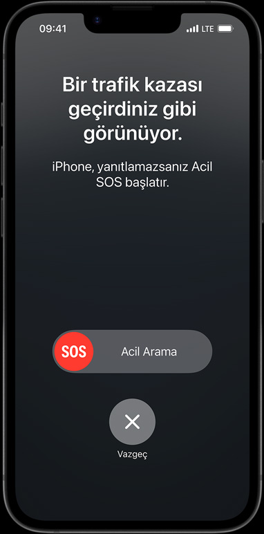 Messages via Satellite, Bul, Roadside Assistance ve Acil SOS gibi bağlantı özelliklerini gösteren bir iPhone 16e.