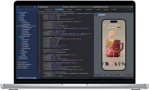 De Xcode-app op een MacBook Pro