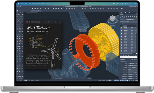 De Autodesk AutoCAD-app op een MacBook Pro